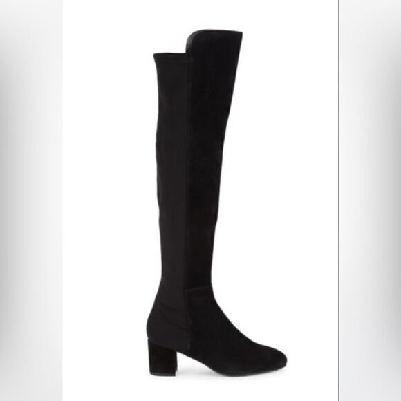Stuart Weitzman Reddy 5050 Suede Over-The-Knee Boots, Black size 6.5 women EUC - Picture 1 of 8
